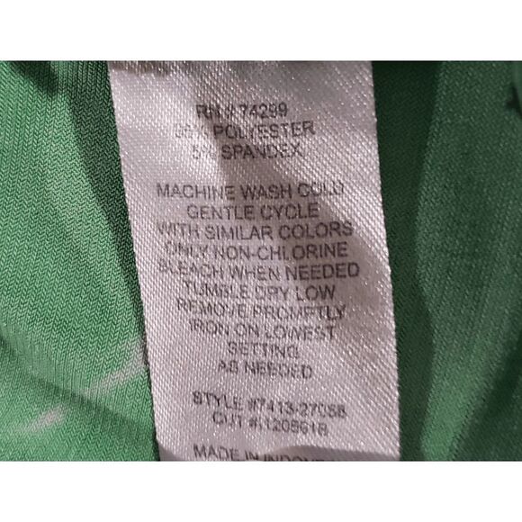 Enfocus Studio Black Green Abstract Print Sleeveless Pleat Dress Size 8 - Picture 4 of 7